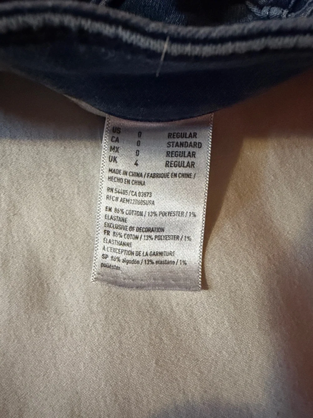 American Eagle Outfitters Blue Skinny Jeans with Back Pocket Wave Stitch - Picture 5 of 11